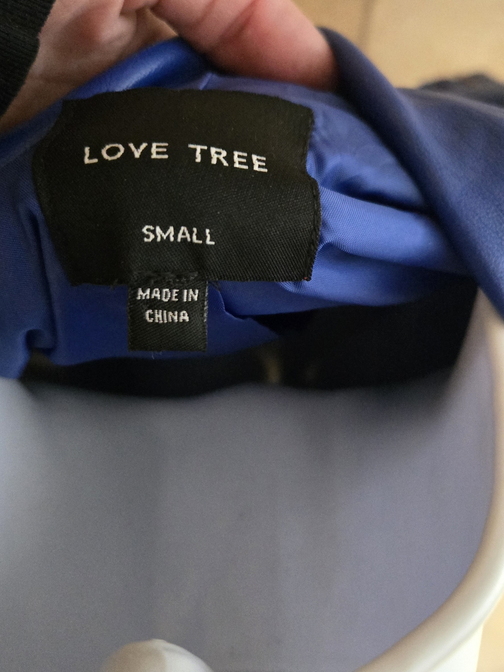 NWOT- Love Tree Blue Moto Jacket - Small - Picture 3 of 4